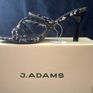 Adams Snakeskin Patterned Heeled Sandals